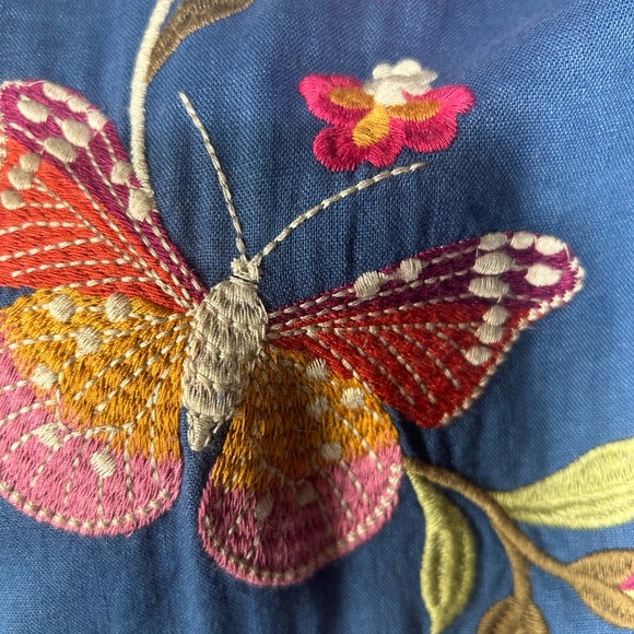 Johnny Was Butterfly Janie European Linen Shirt in Morning Glory NWT - Picture 3 of 11